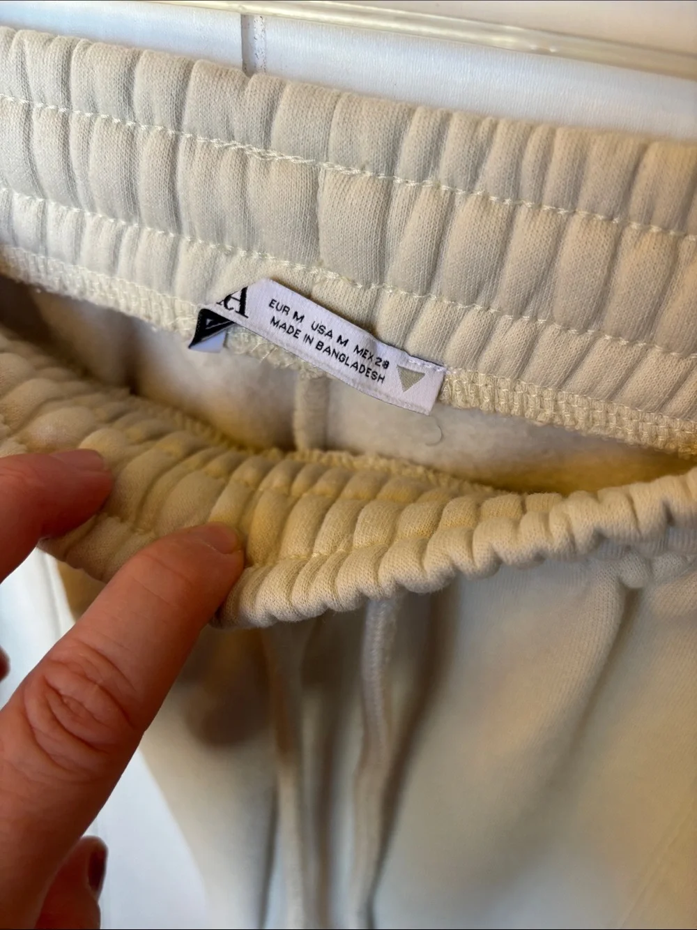 Zara wide leg cream sweat set! Medium - Picture 8 of 9